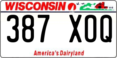 WI license plate 387XOQ