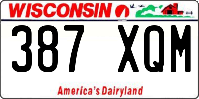 WI license plate 387XQM