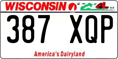 WI license plate 387XQP
