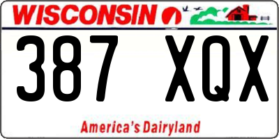 WI license plate 387XQX