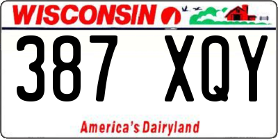 WI license plate 387XQY