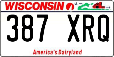 WI license plate 387XRQ