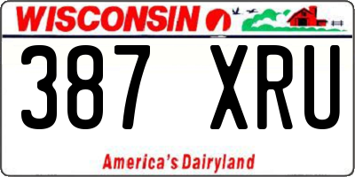 WI license plate 387XRU