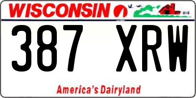 WI license plate 387XRW