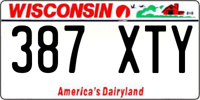 WI license plate 387XTY