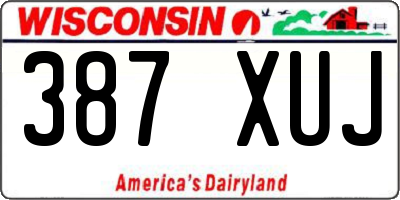 WI license plate 387XUJ