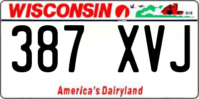 WI license plate 387XVJ