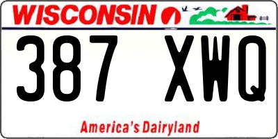 WI license plate 387XWQ