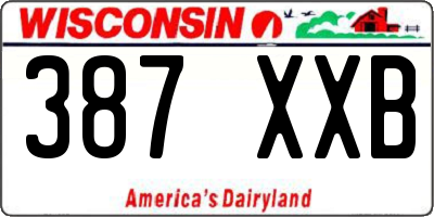 WI license plate 387XXB