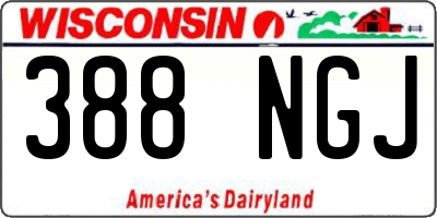 WI license plate 388NGJ