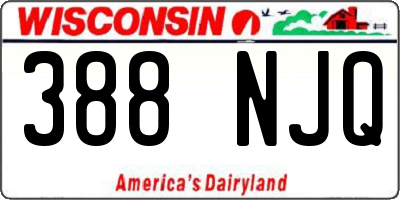 WI license plate 388NJQ