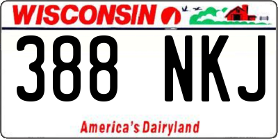 WI license plate 388NKJ