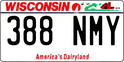 WI license plate 388NMY