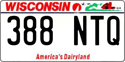 WI license plate 388NTQ