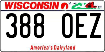 WI license plate 388OEZ