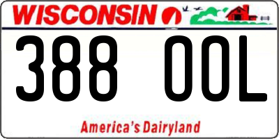 WI license plate 388OOL