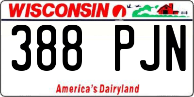 WI license plate 388PJN