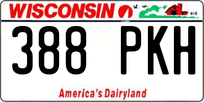 WI license plate 388PKH