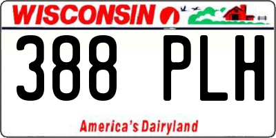 WI license plate 388PLH