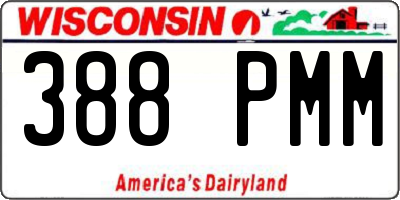 WI license plate 388PMM