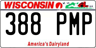 WI license plate 388PMP