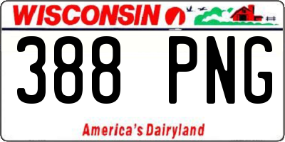 WI license plate 388PNG