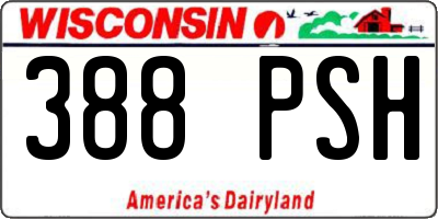 WI license plate 388PSH