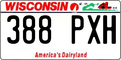 WI license plate 388PXH