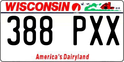 WI license plate 388PXX