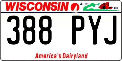WI license plate 388PYJ