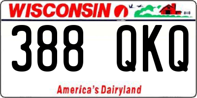 WI license plate 388QKQ