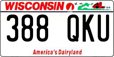 WI license plate 388QKU