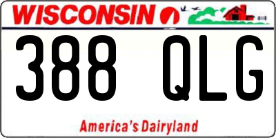 WI license plate 388QLG