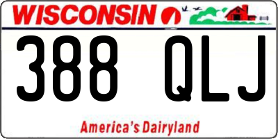 WI license plate 388QLJ