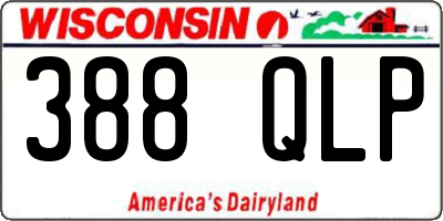WI license plate 388QLP