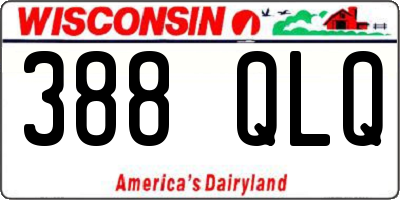 WI license plate 388QLQ