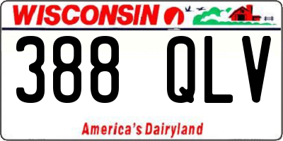 WI license plate 388QLV