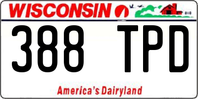 WI license plate 388TPD