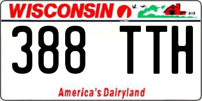 WI license plate 388TTH