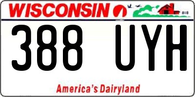 WI license plate 388UYH