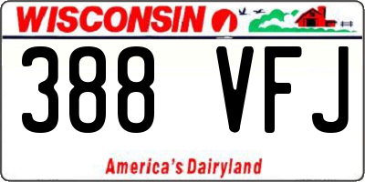 WI license plate 388VFJ
