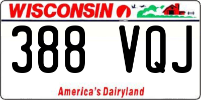 WI license plate 388VQJ