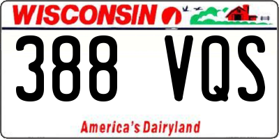 WI license plate 388VQS