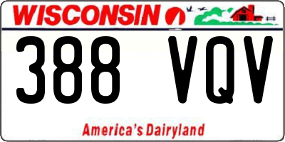 WI license plate 388VQV