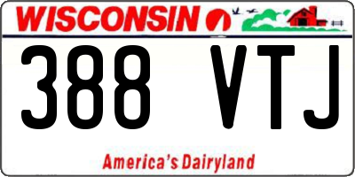 WI license plate 388VTJ