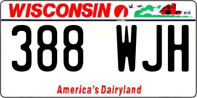 WI license plate 388WJH