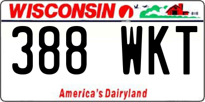WI license plate 388WKT