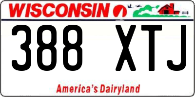 WI license plate 388XTJ