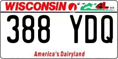 WI license plate 388YDQ