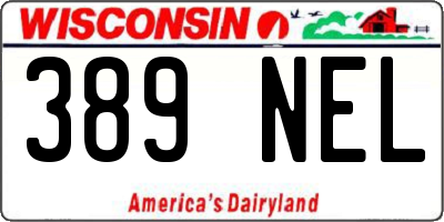 WI license plate 389NEL